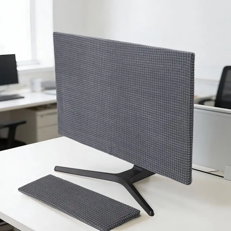 1Pcs Dustproof Sleeve Stretchable Fabric Computer Cover For 19-37inches Screen Monitor Case Soft Elastic Cloth Keyboard Cover