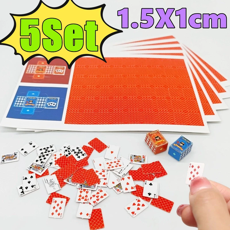 

1-5Set Outdoor Portable Mini Fingertip Playing Card Super Travel Party Playing Card Suitable for Outdoor Gathering Activities