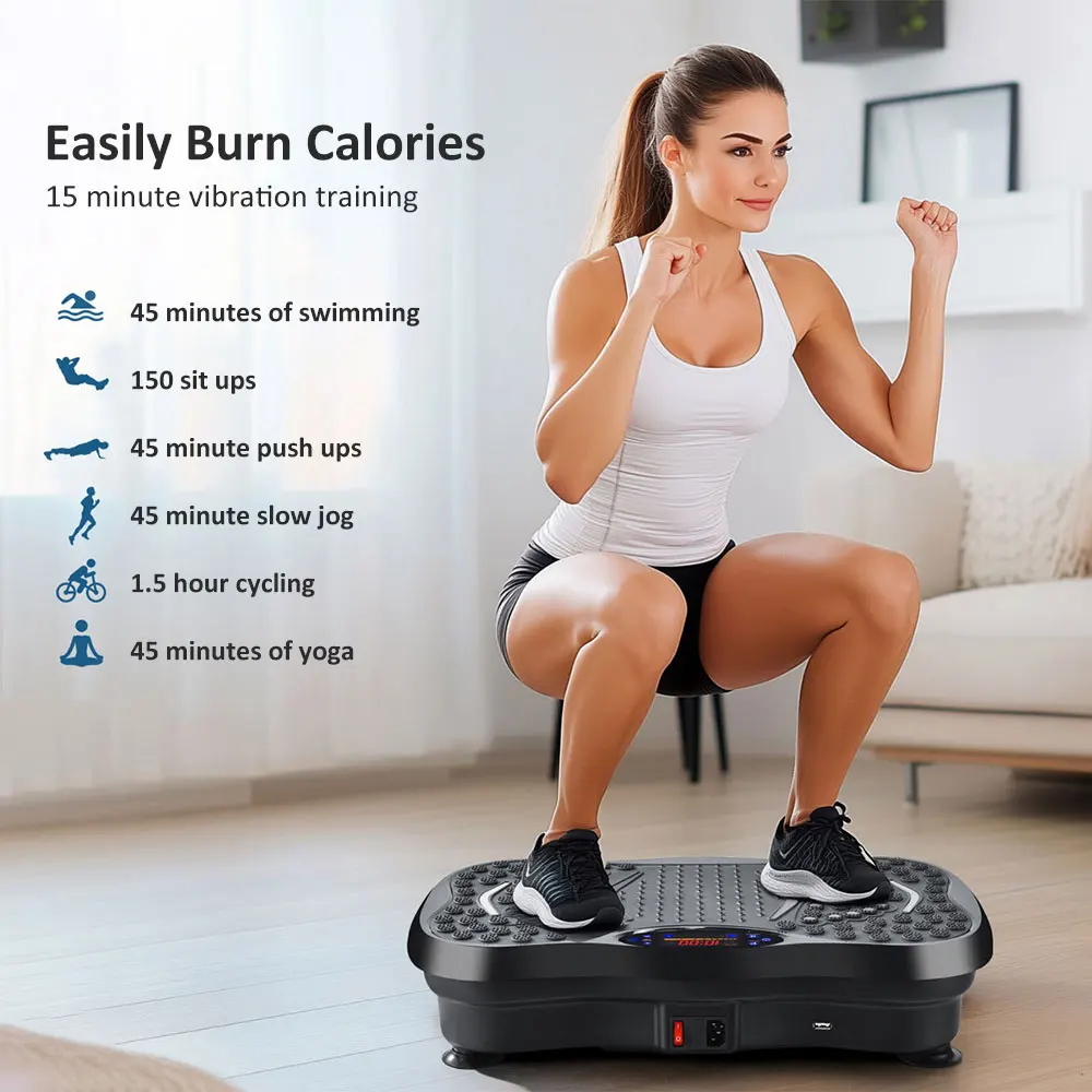 

Vibration Plate Fitness Exercise Machine for Weight Loss Vibrating Lymphatic Drainage Shaking Full Body Shaker Fat Burner