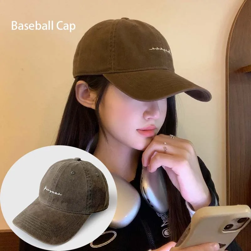Осенняя джинсовая бейсболка в корейском стиле для мужчин, модная легкая кепка с козырьком для женщин INS, популярная спортивная кепка для отдыха