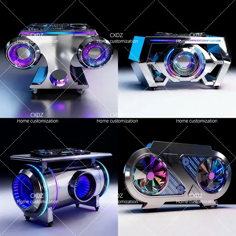 Stainless Steel Round Table Light Up LED Disco Dance Floor Stage Platform for Party Club Event Customizable