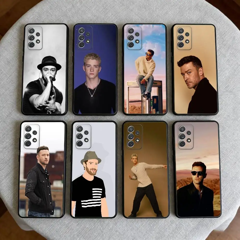 

Singer Justin T-Timberlake Phone Case For Samsung Galaxy A73,A72,A71,A70,A53,A52,A51,Soft Silicone Black Cover