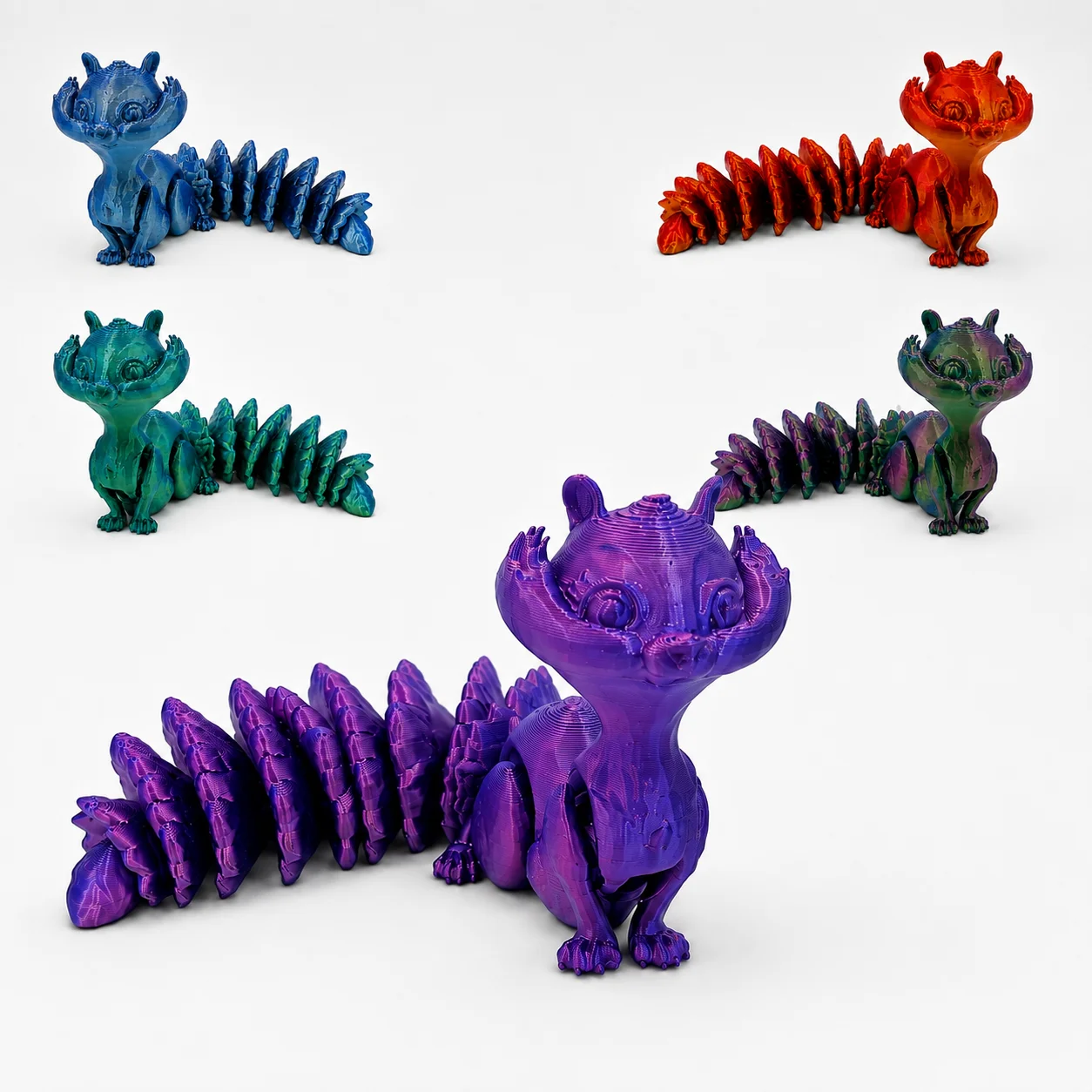 3D Printing Fidget Toys - 3D Printed Articulated Squirrel Figure, Flexible