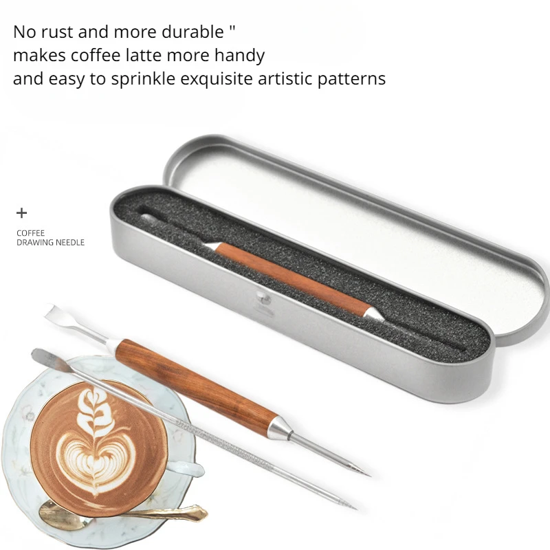 Coffee Needle Stainless Steel Coffee Pull Pattern Needle Engraving Stick Espresso Latte Art Pen Fancy Cafe Barista Tool Barista