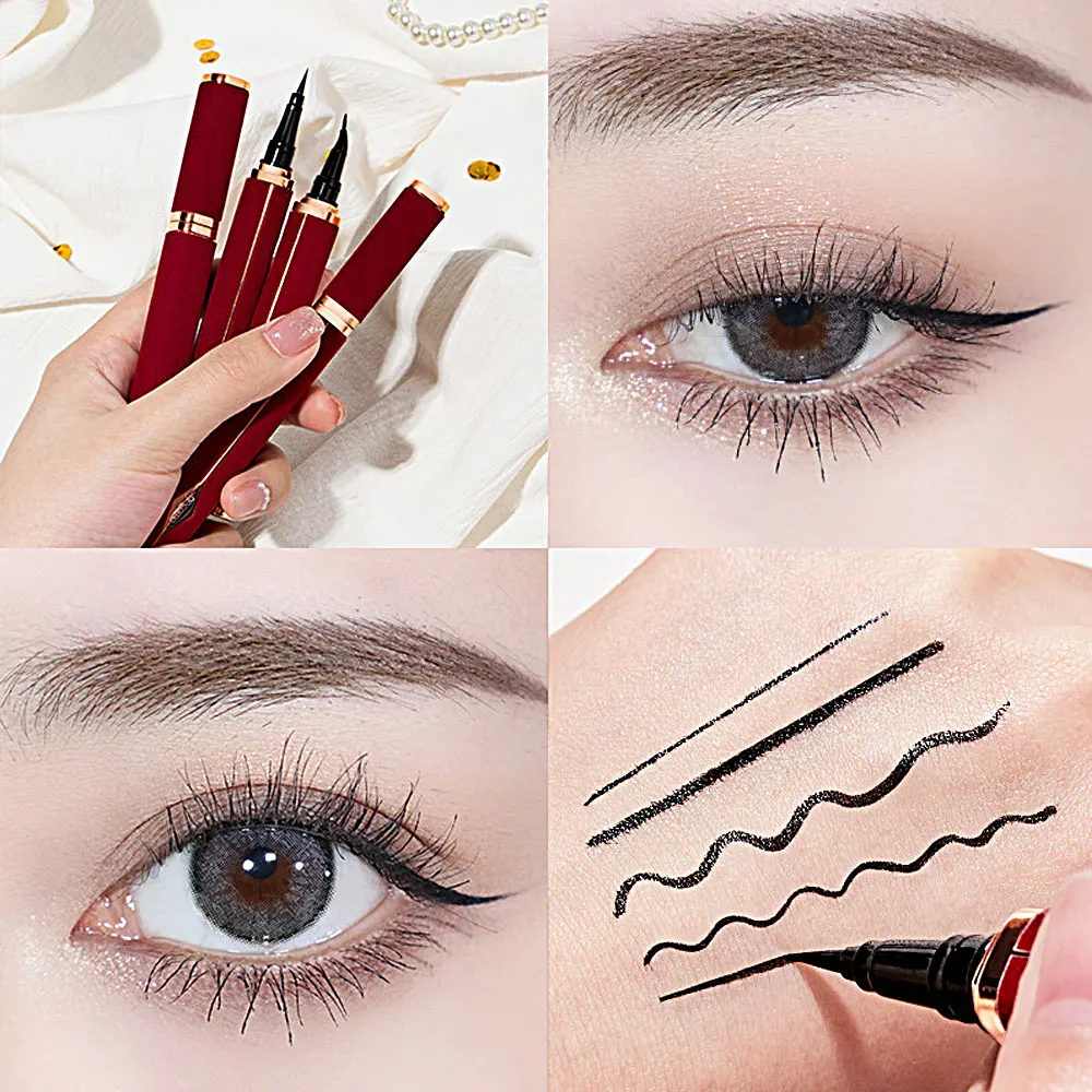 Rode Fluwelen Eyeliner Waterdichte Zwarte Eyeliner Vrouwen Cosmetica