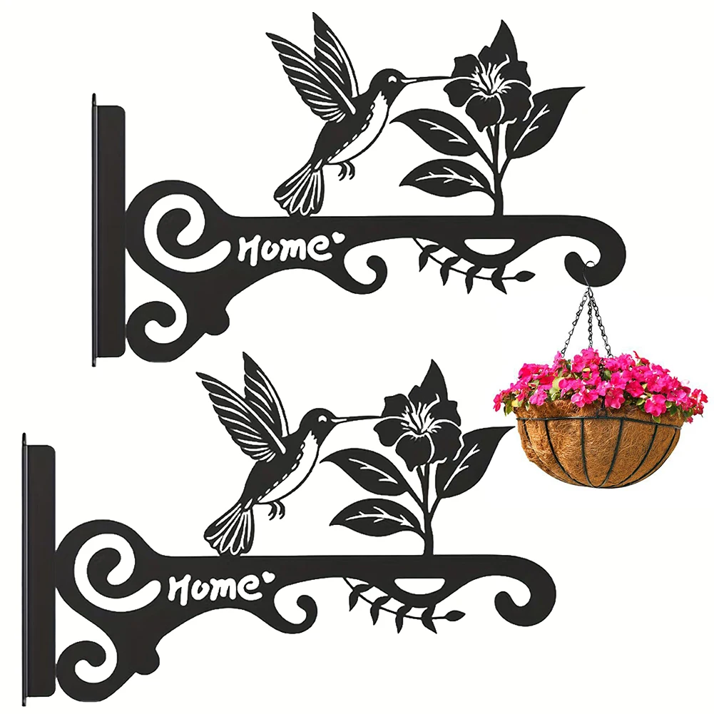 

Aesthetic Wall Plant Hanger with Bird Design Metal Hanging Plant Bracket Plant Hooks for Hanging Plants Bird Feeders Wind Chimes