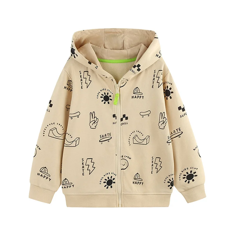 

2-7T New Design Boys Hooded Jackets Winter Autumn Outwear Girls Clothes With Zipper Hot Selling Children's Jackets Spring Wear