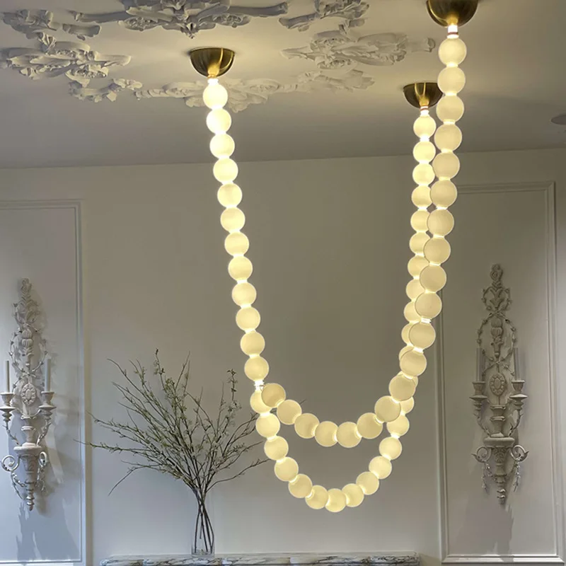 

Our Necklace LED Postmodern Glass Bubble Gold 2025 New Trend Pendant Light Chandelier Luminaire Hanging Lamp For Living Room