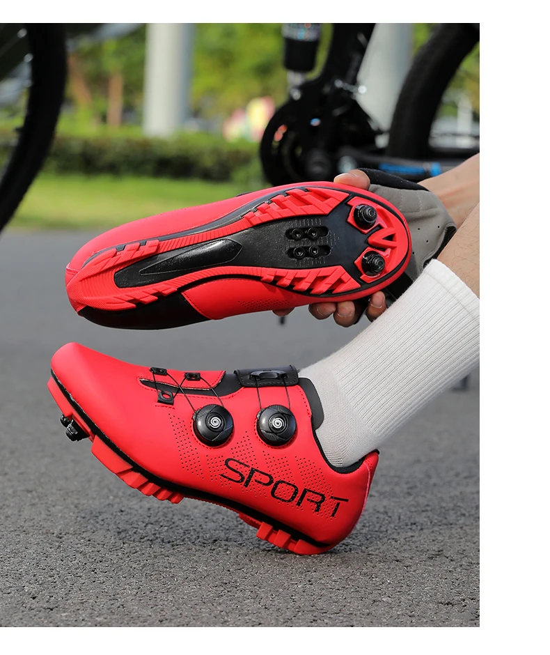 Atmungsaktive Radsportschuhe MTB Fahrradschuhe Herren Renn- und Wettkampfschuhe Selbstverriegelnde Speed-Fahrradsneaker Damen Cleat-Straßenradsportschuhe – Detail 31