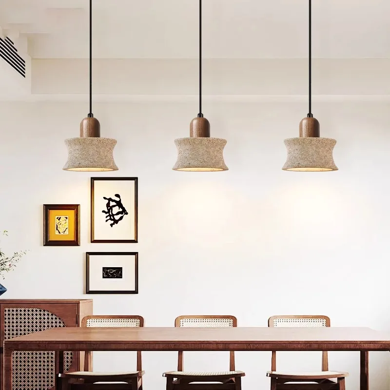 Japanese Wabi Sabi Style LED Pendant Light Living Room Vintage Homestay Restaurant Bar Interior Decoration Suspension Luminaire