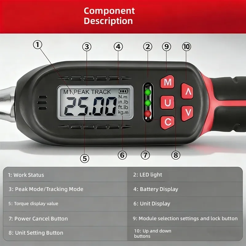 Adjustable Digital Torque Wrench Custom Air Conditioner Ranging Movable Opening Spanner For Cross Border Wholesale Precision