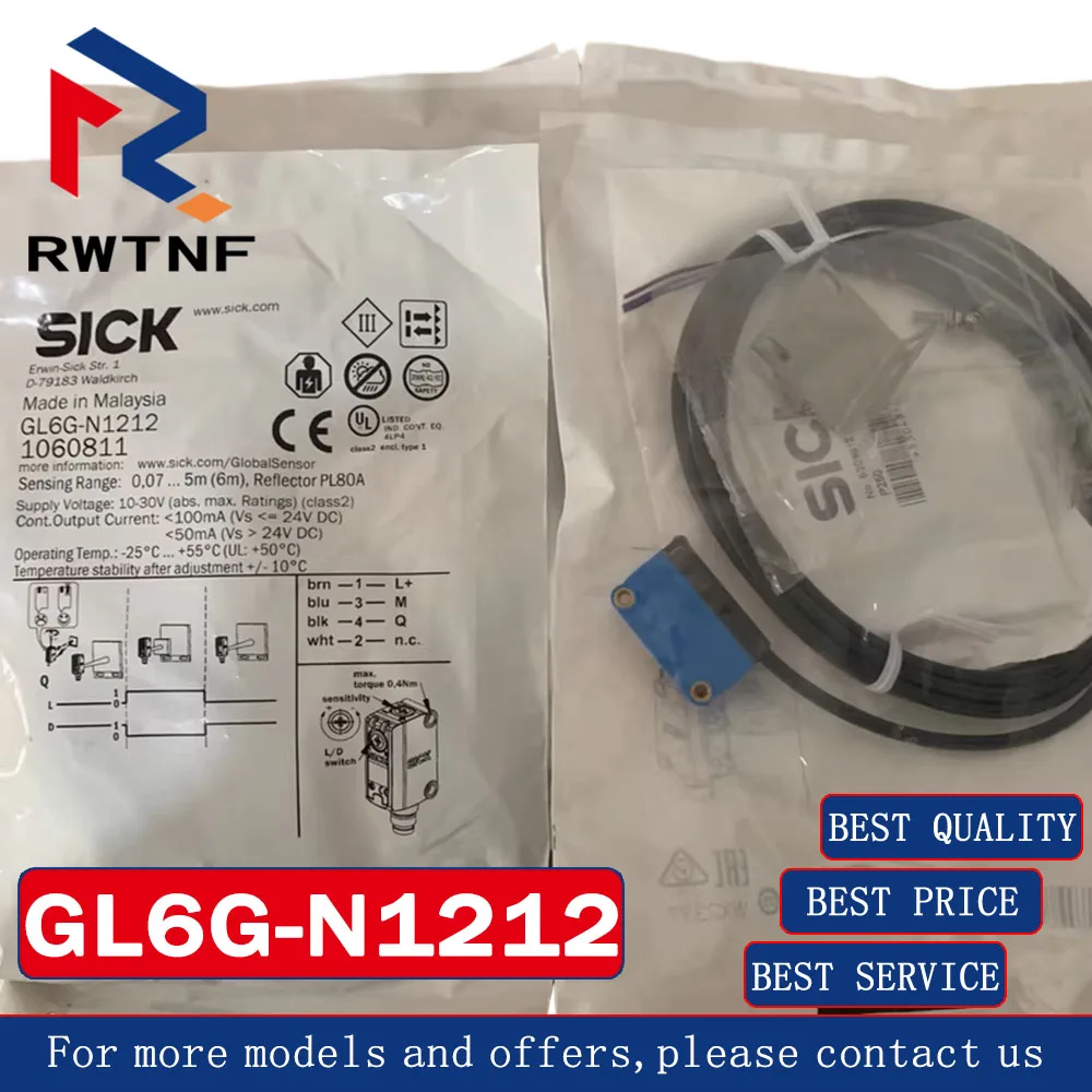 

Brand New Genuine GL6G-N1212 SICK Photoelectric switch sensor,100% original warehouse stock