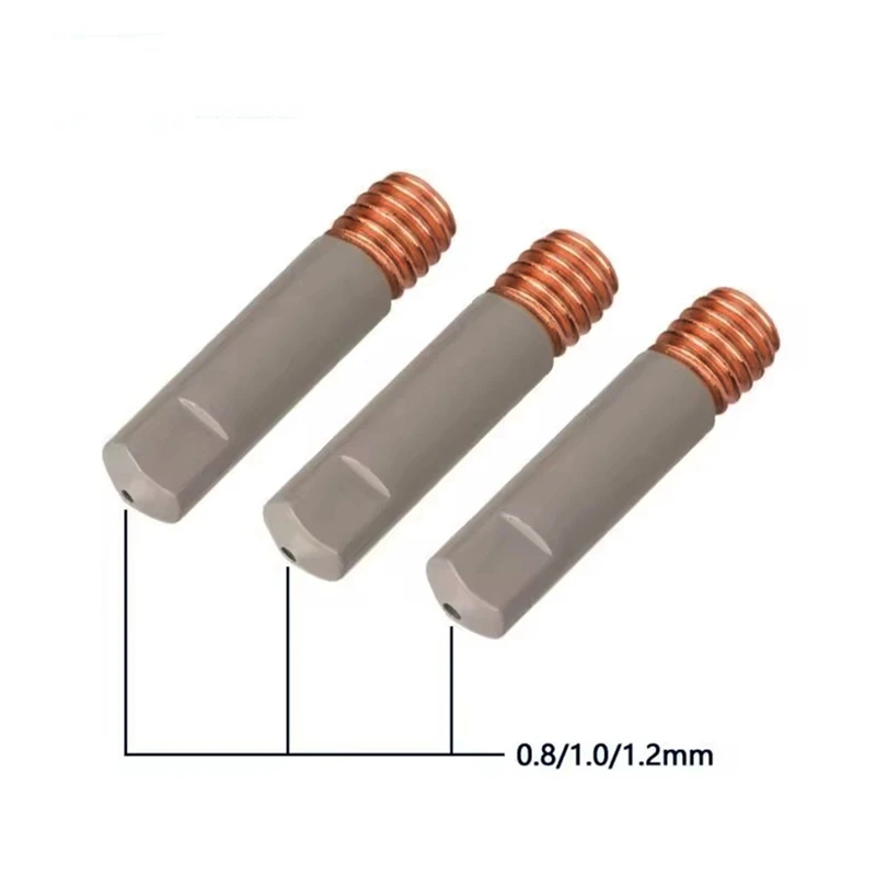 MB 15AK Welding Contact Tips Coating Protect 25Mm M6 Gas Nozzle Tip MIG Welding Torche Welding Tool Parts