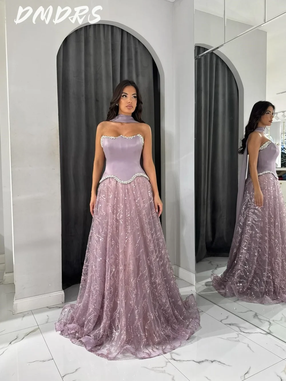 

Elegant Velvet Evening Gown 2025 Sexy Sleeveless Shiny Lace Party Dress Charming A-line Floor Length Gowns Customized
