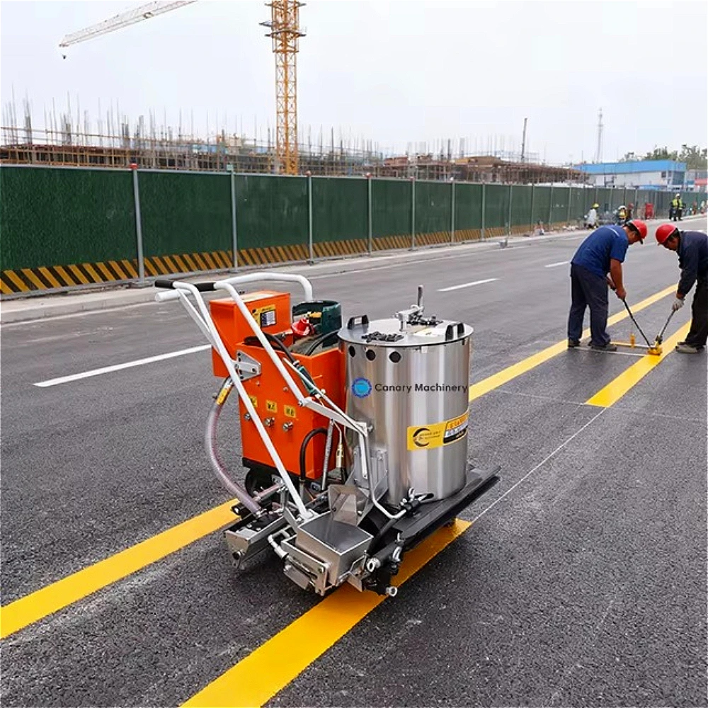 Preformed Thermoplastic Road Marking Machine with Engine High Efficiency Ride-On Striper for Durable Road Signs