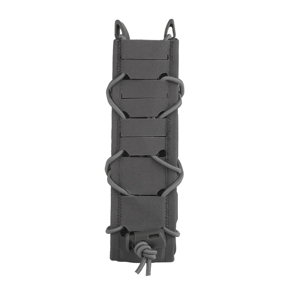 Tiger V2 Long Single Magazine Pouch Quick Release MOLLE Hook-Loop Clip Mag Carrier Holder Extended Mag MP5 MP7 MP9 UMP45 MPX