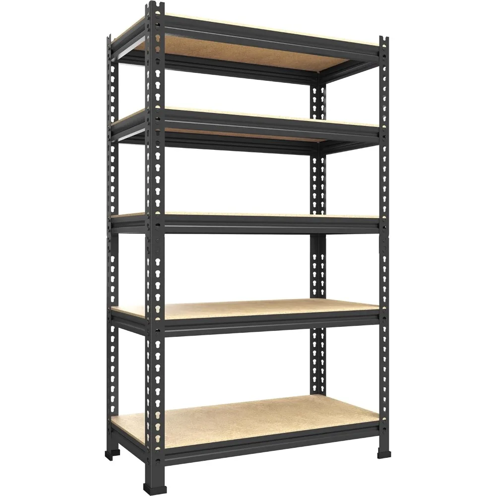 

PrimeZone Storage Shelves 5 Tier Adjustable Garage Storage Shelving, Heavy Duty Metal Storage Utility Rack Shelf Unit for Wareho