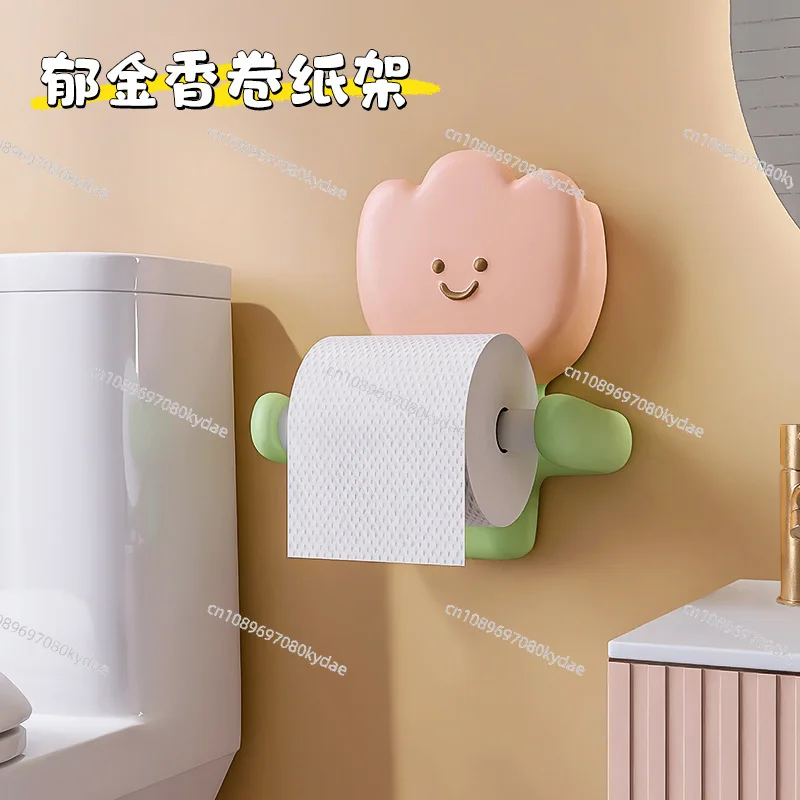 Creative Tulip Tissue Holder Roll Paper Shelf Carton