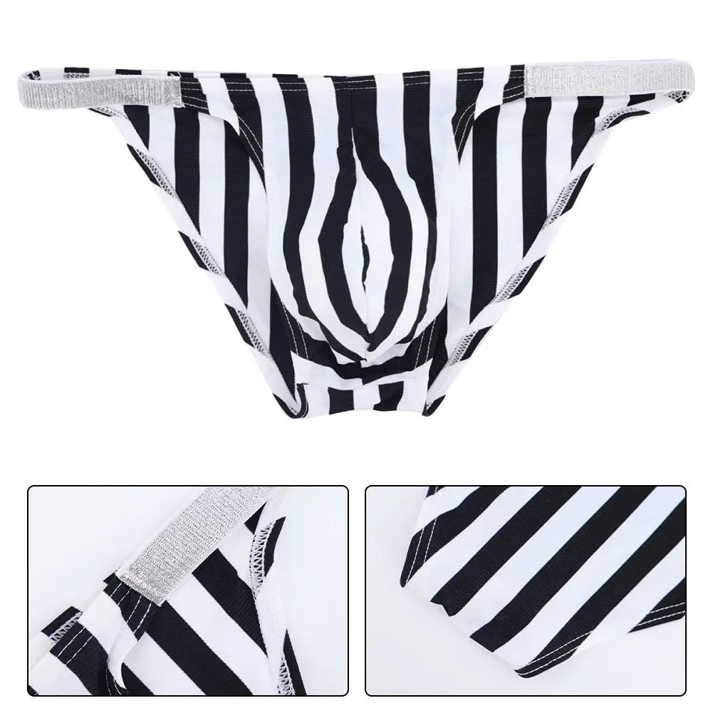 

Men Sexy Breathable Soft Comfortable Briefs Stripe Low Waist Underwear Underpant Breathable Cotton Underwear Sexy Underwear