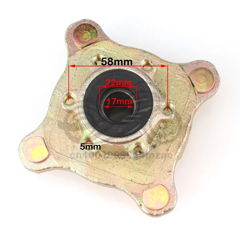 17mm 110*4 STUD M10 Front Brake Disc Wheel Hub Fit For China ATV UTV Buggy Go Golf Cart Quad Bike Parts