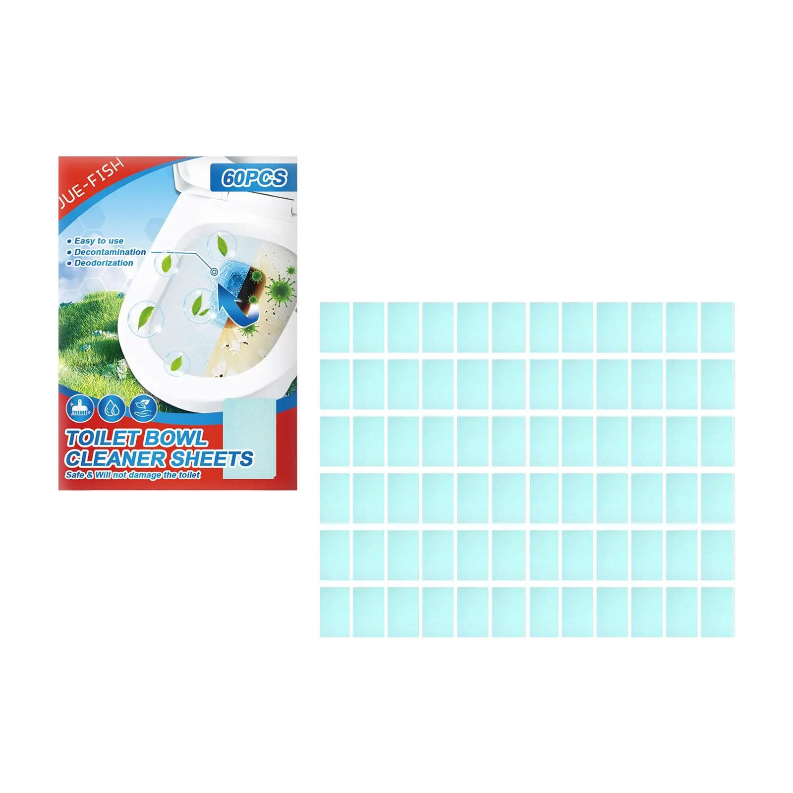 60 Pieces Toilet Cleaners Disposable Portable Small Size Durable Remove Stain