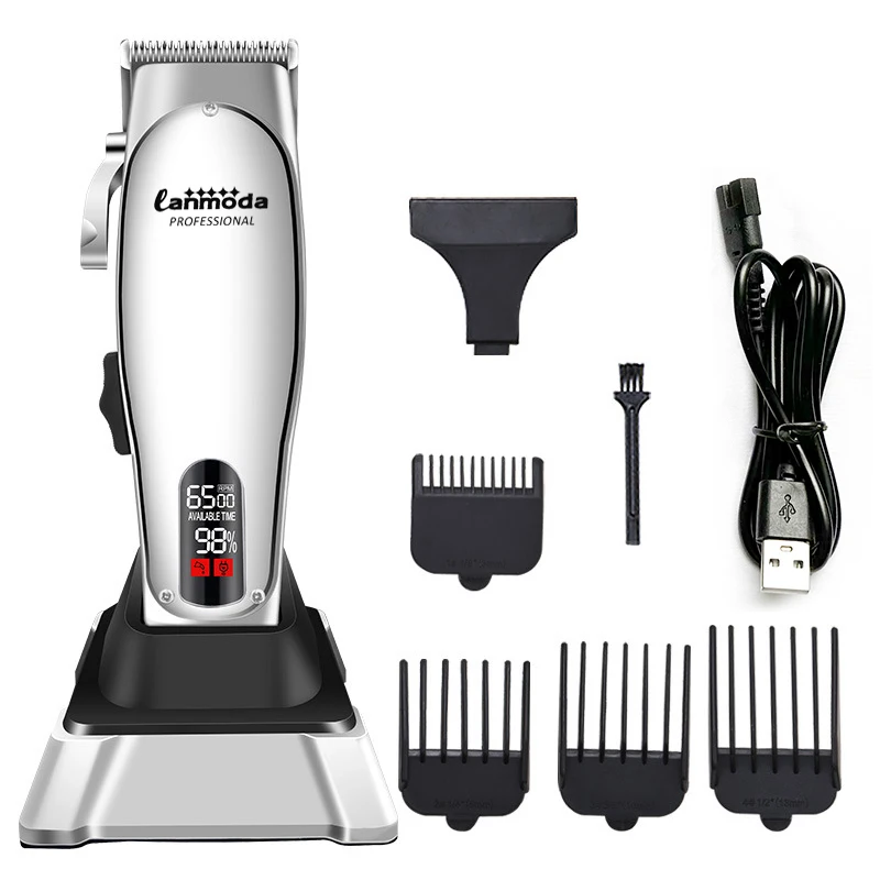 Professional Hair Clipper Barbers Electric Haircut Machine Man Hair Cutting Grooming Kit Beard Trimmer High Power Men\'s Shaver