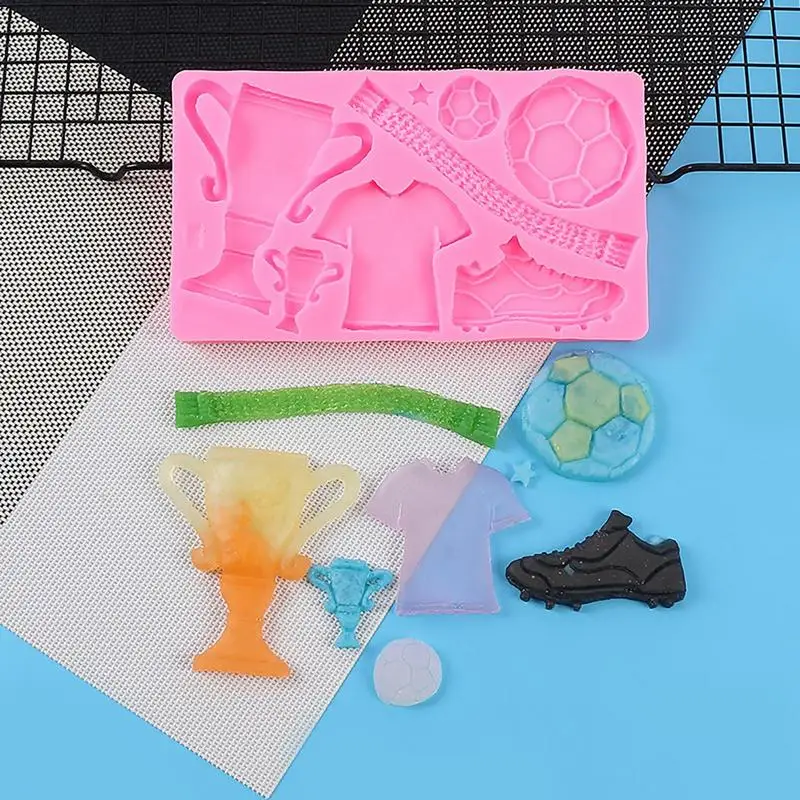 Soccer Ball Silicone Molds Football Birthday Party Silicone Molds for Baking Mold Easy to Demold Food-Grade High-Temperature