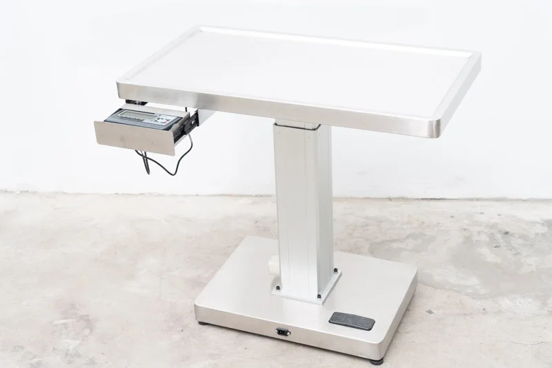 Popular ZL-08 Veterinary Clinic Stainless Steel Disposal Table Medical Pet Surgical Table Treatment Table with Weight Function