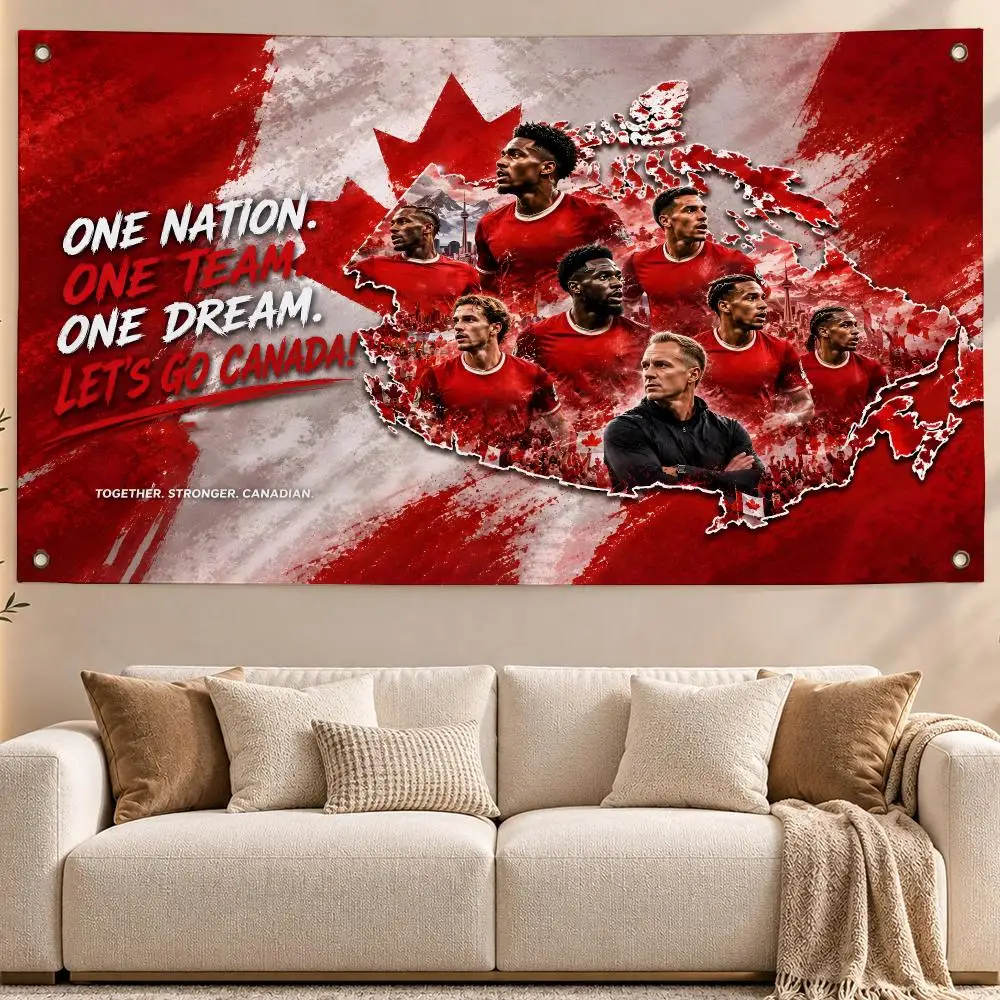 Elite Sports Canadian Football Flags Aesthetic Wall Hanging Flag Banner Bedroom Living Room Home Decor Large HD