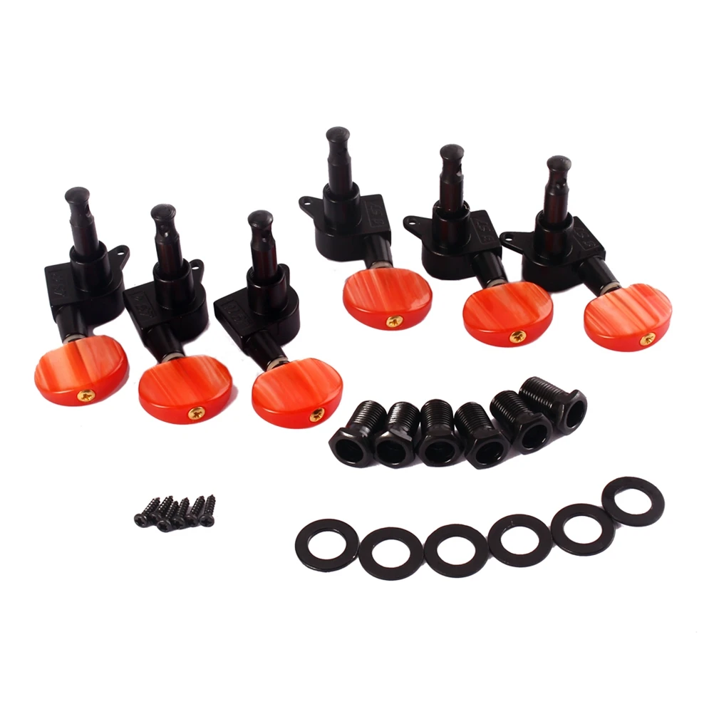 

6 PCS Guitar Replacement Pegs Electric Tuning Keys Machine Heads Knob Machines Oval