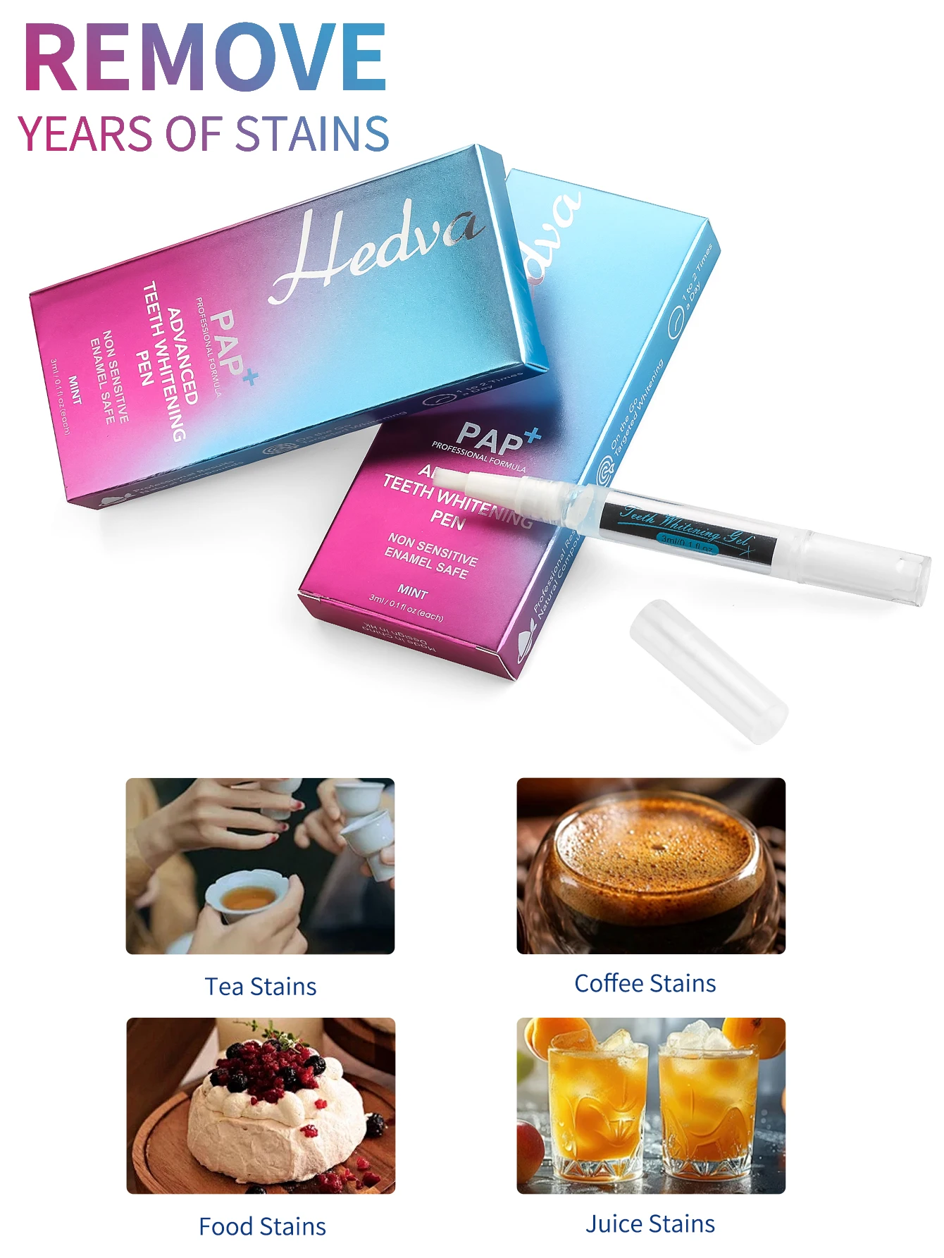 Hedva PAP+ Penna sbiancante pe - Teeth Whitening Pen recensione e prezzo