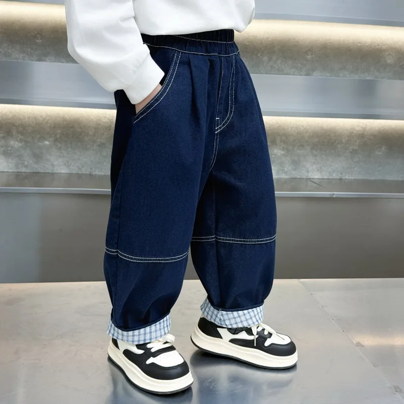 BABY Boys Jeans Spring Autumn Fashion Children Straight Trousers Teen Casual Denim Pants Handsome Kids Jeans 2-11 Years