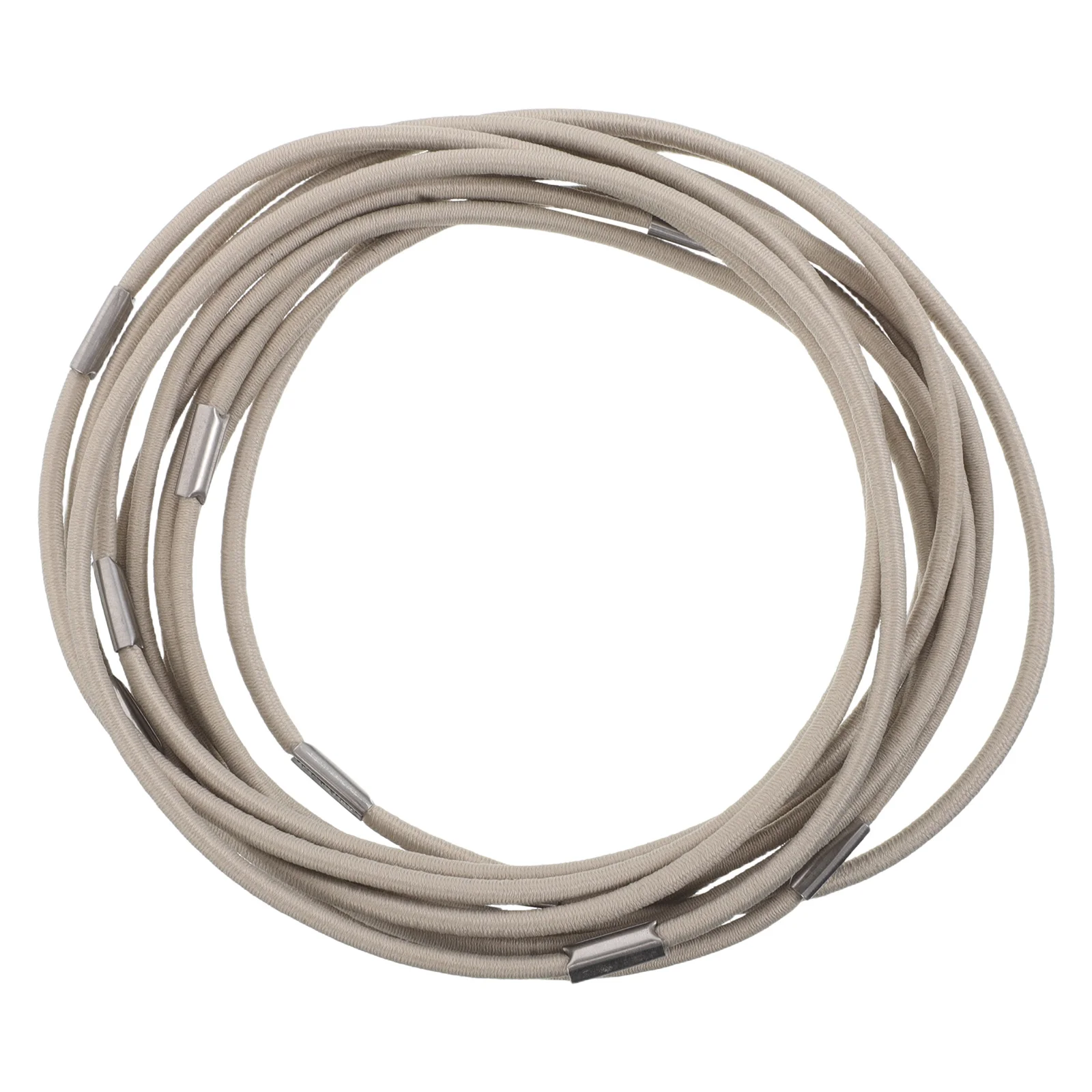 

10 Pcs Microphone Rope Universal Replacement Rubber Bands Beige Mount Clip