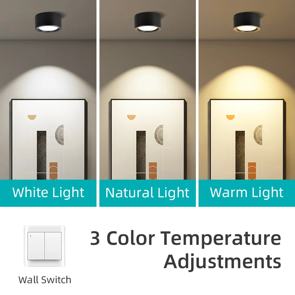 Surface Downlight Mounted LED Side Luminescent Ceiling Light 20W 30W Nordic Style Dimmable LED Downlight Spotlight Ceiling Light - view 5