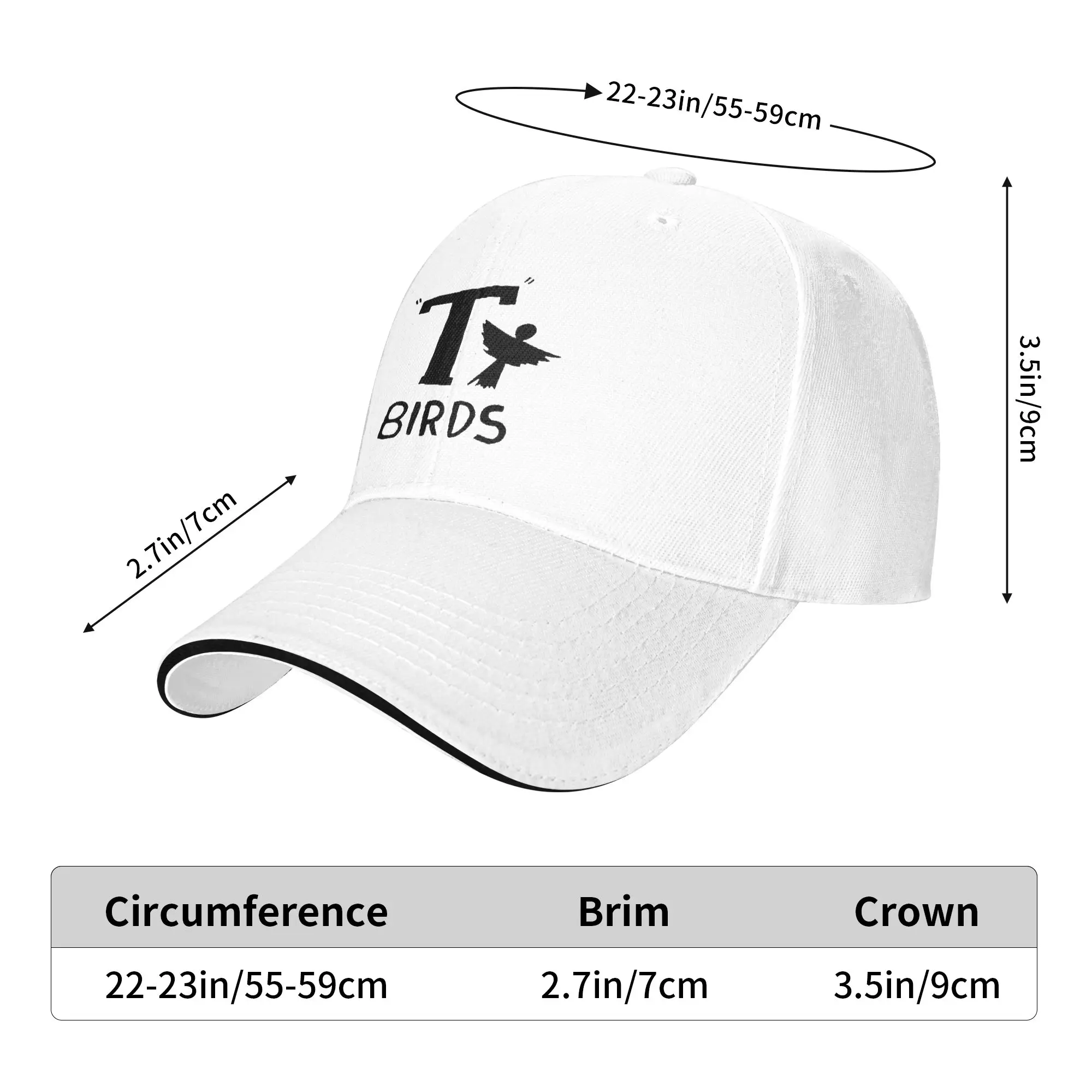 Summer Black T-Birds Baseball Cap  Hunting Camping y2k Funny Print Sun Trucker Hat Female Male Dropshipping Baseball Caps