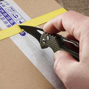 Portátil chaveiro faca dobrável, gancho serrilhado, Carry-On Survival Tool, facas de bolso para acampamento ao ar livre, mergulho 10 principais vendas facas submarina - №10