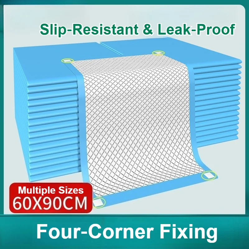 20PCS Adult Disposable Incontinence Underpad 60x90cm Quilted Corner Fixation Waterproof Absorbent Elderly Maternity Protection