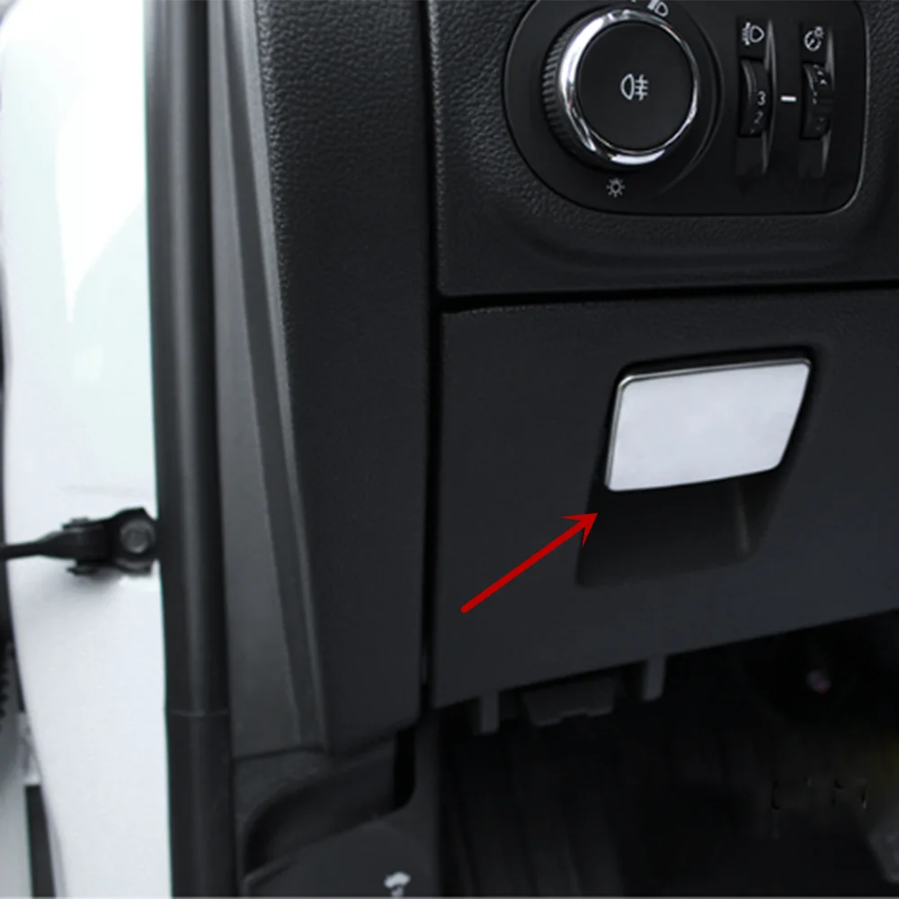 1 Piece storagebox Handle Decoration Sequins Cover Glove box Chrome sticker for Chevrolet Cruze 2017-2018