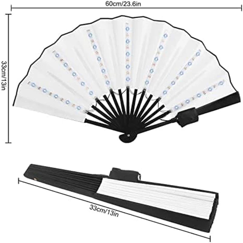 

Folding Led Fan Light Up Hand Fan Stage Performance Show Glowing Birthday Party Gift Night Club Fluorescent Props Fan