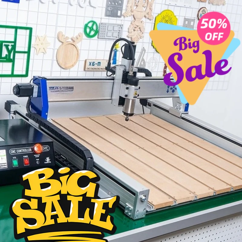 LY SYC Series CNC Router Wood Engraver 6060 9090 Engraving Machine Drilling Milling USB Woodworking Carving Lathe Tools Device