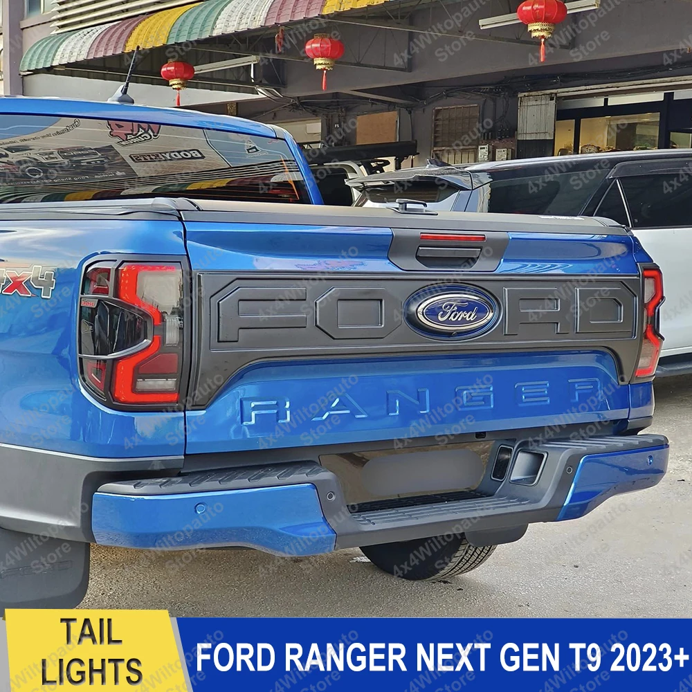 

Светодиодные задние фонари для Ford Ranger Next GEN T9 2023 2024 2025 Wildtrak без радара, задний фонарь в сборе, автомобильные аксессуары