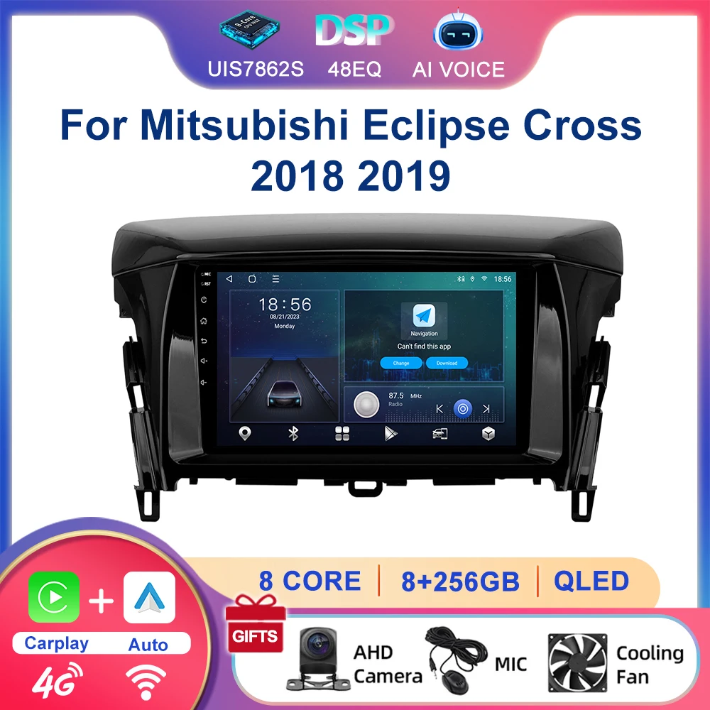 9 Inch 8 Core 4G Lte Touch Screen DSP WIFI Car Navigation Video Player Android Radio For 2018 Mitsubishi Eclipse Cross Low-end