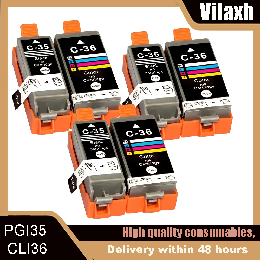 Vilaxh for Canon 35 Black Ink Cartridge PIXMA IP100B/IP100/iP110/TR150/iP110 Printer for PGI-35 Inkjet Cartridge