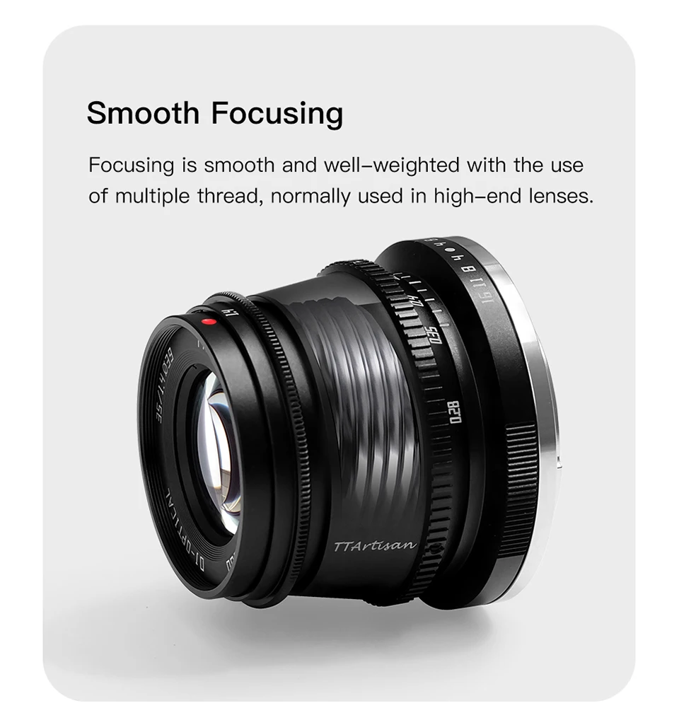 TTARTISAN APS-C 35mm F1.4 Großblenden-Kameraobjektiv für Humanitätsfotografie mit Sony E, Nikon Z, Fujifilm XF, Canon RF L, M43 – Detail 6