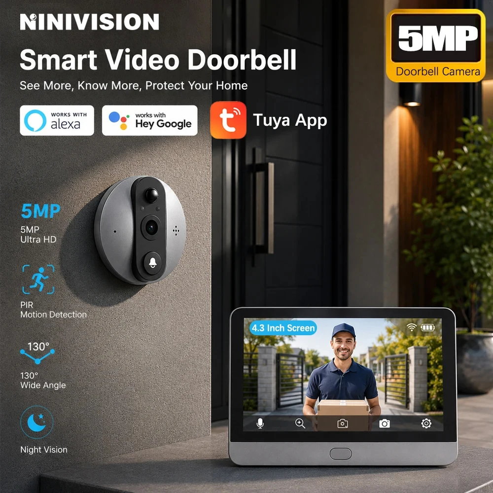 Home Security Ring Camera - Sonnette vidéo de sécurité sans fil