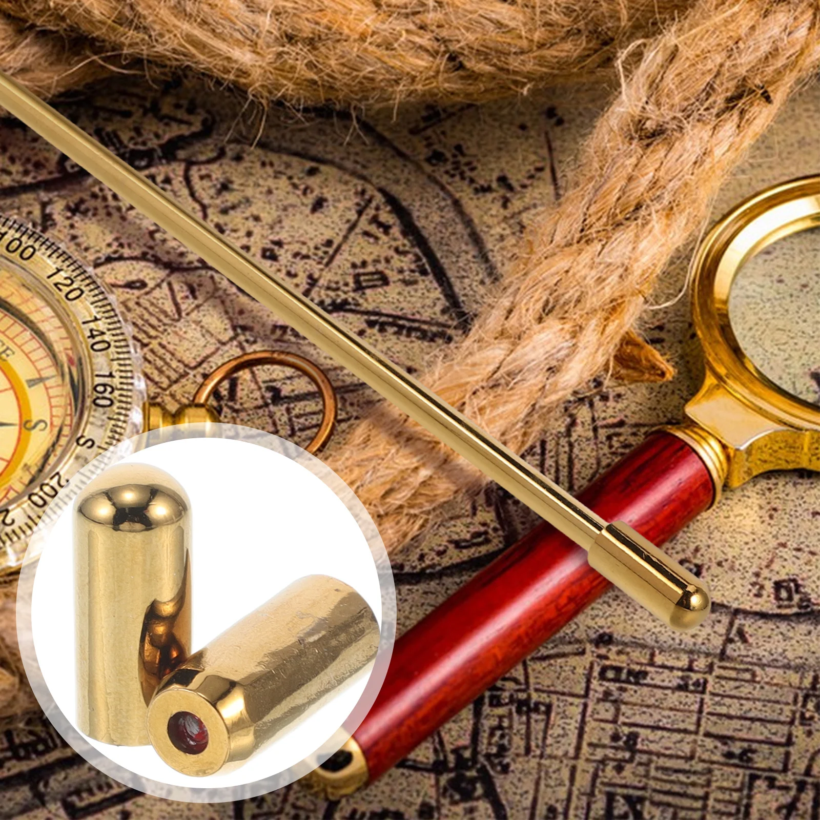 2 pezzi di accessori per aste da rabdomanzia in metallo punte di precisione per aste di misurazione divinate uso spirituale tappi terminali per utensili Feng Shui