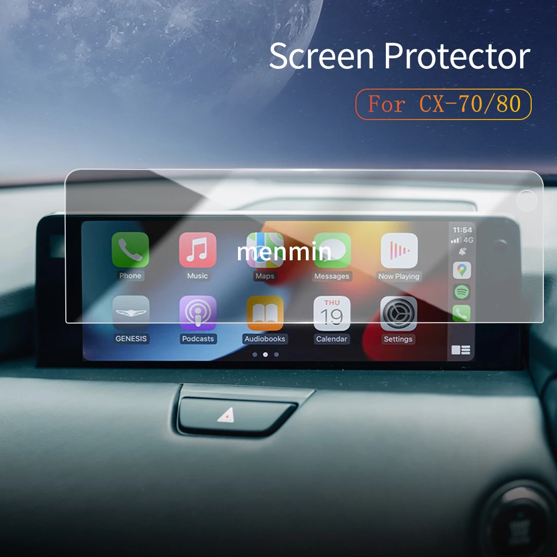 

Автомобильные наклейки Dash Carplay, зеркало, защитная пленка для экрана, дисплей, закаленное стекло, защитная пленка для автомобиля 25 MAZDA CX-70 80 RHD