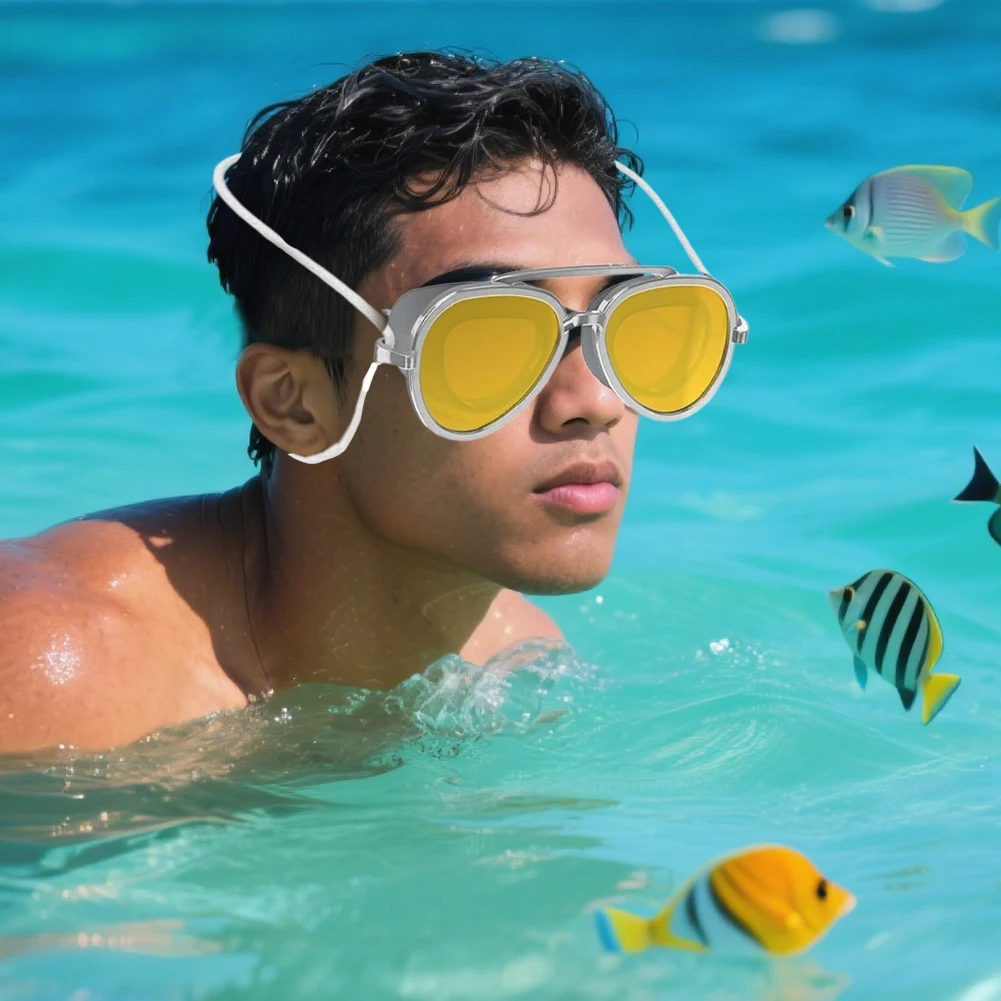 

Full-View Adjustable Pool Goggles Anti-Fog UV Protection Diving Goggles Leak Proof Protection Glasses for Adult Men Women