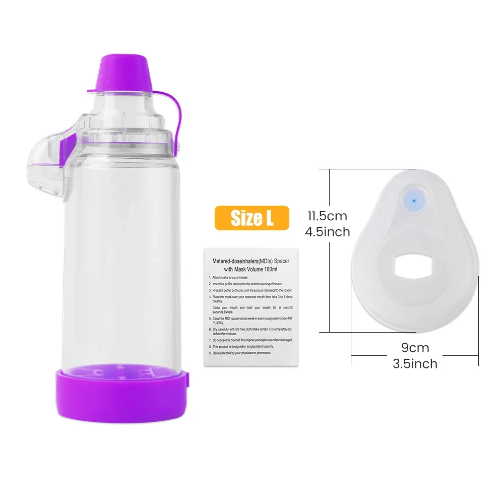 Vernevelaar Cup Inhalator Fles Astma Inhaleren Kamer Automizer Spacer Mist Opslag Compressor Tank Verstuiver Masker Kinderen Volwassen