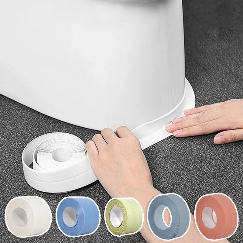 Pegatina de pared impermeable de PVC, cinta de sellado para ducha, baño, autoadhesiva, impermeable, a prueba de moho, para esquina de pared de fregadero de cocina